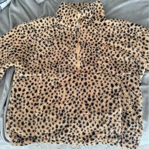 Billabong quarter zip fuzzy jacket